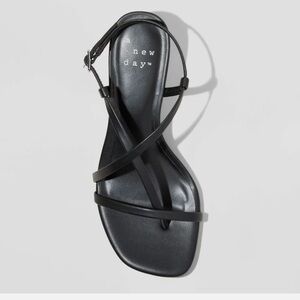 a new day Black Strappy Heels